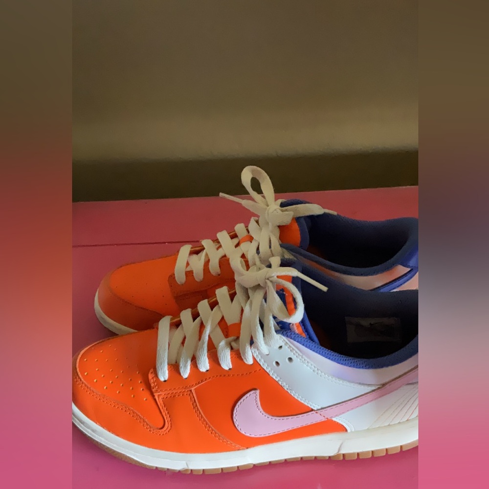 Nike Kids Vibrant Orange and Lavender Sneakers